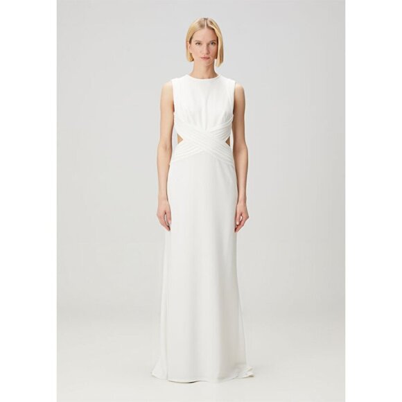 TADASHI SHOJI Tenney Maxi Evening Dress in White Size X-Large - Picture 7 of 9